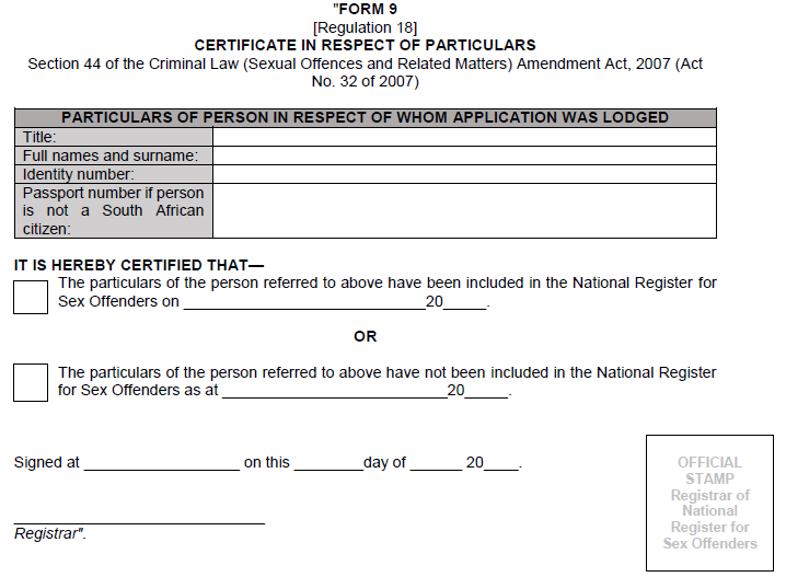 R561 Form 9 Annex B i