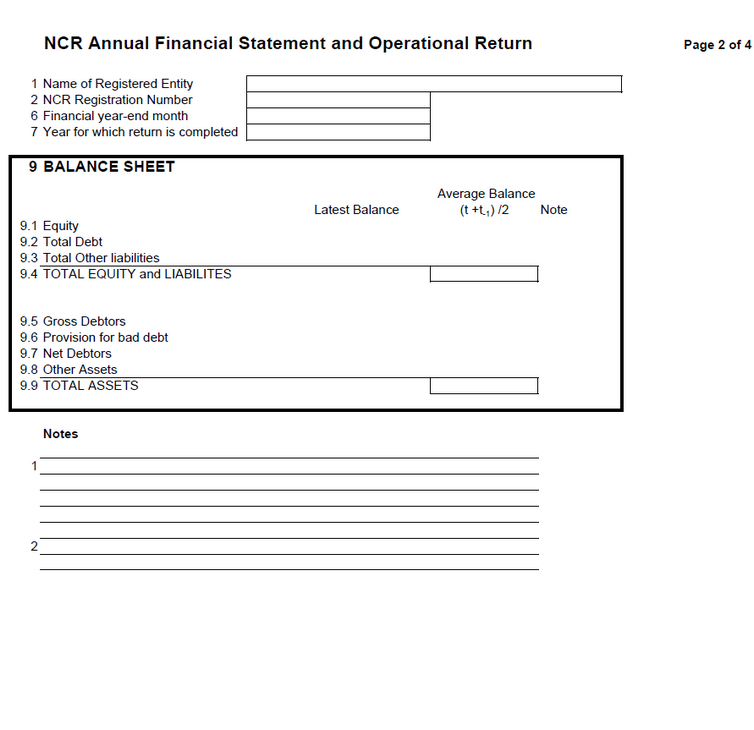 NCR Form 40 (Page 2)