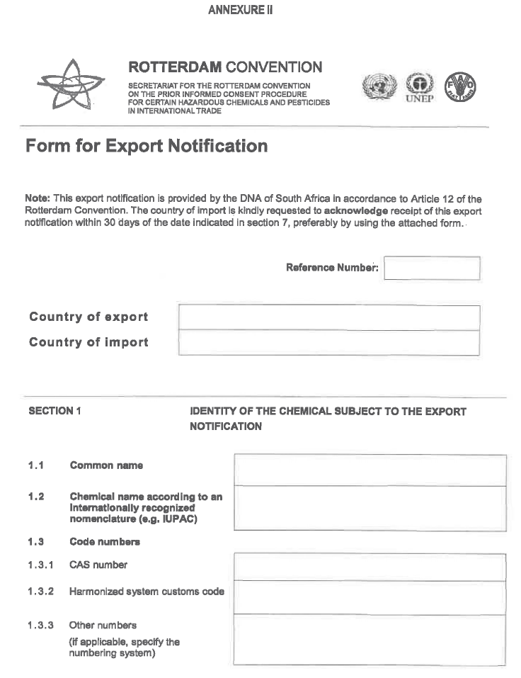 N413 Annex II Form